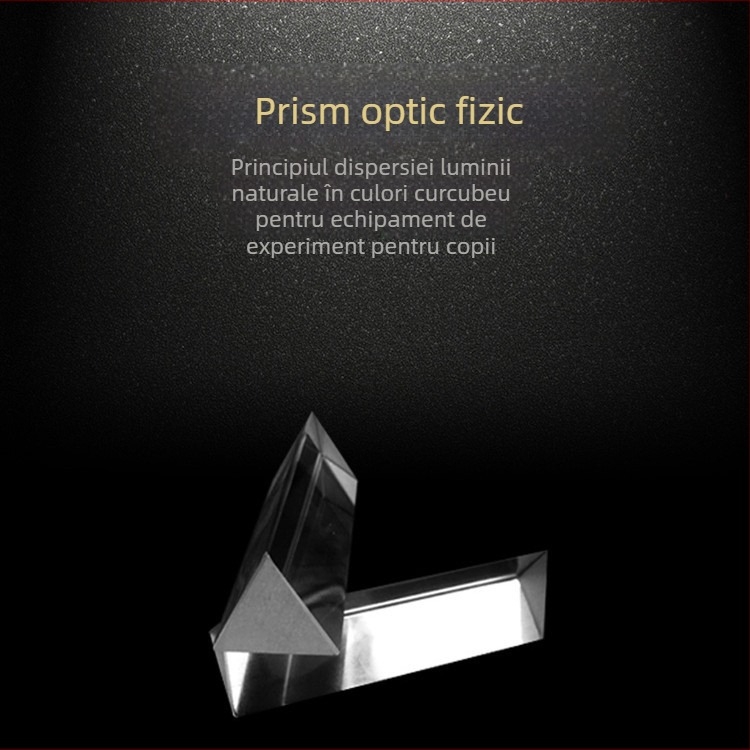 BRP51 Prism optic din sticlă K9 cu prelucrare personalizată pentru predare, experimente și fotografie