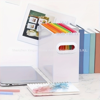 Cutie de depozitare din piele pentru documente și cărți de birou, model H376, personalizabilă, cu logo tipărit