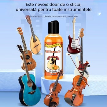 Ulei de întreținere pentru instrumente muzicale și curățare pentru chitare, viori, erhu și pian – anti-cracking; 0,15 kg greutate brută • ambalaj 100 buc • etichetă privată licențiată