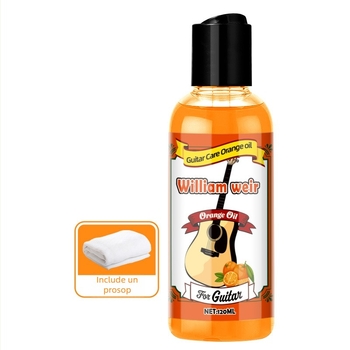 Ulei de întreținere pentru instrumente muzicale și curățare pentru chitare, viori, erhu și pian – anti-cracking; 0,15 kg greutate brută • ambalaj 100 buc • etichetă privată licențiată