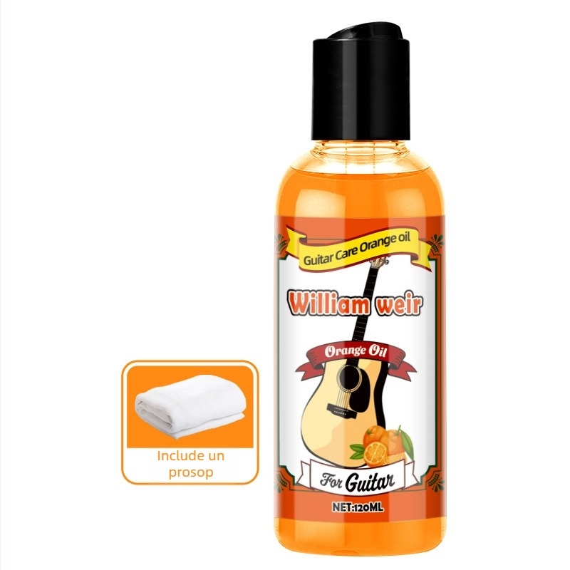 Ulei de întreținere pentru instrumente muzicale și curățare pentru chitare, viori, erhu și pian – anti-cracking; 0,15 kg greutate brută • ambalaj 100 buc • etichetă privată licențiată