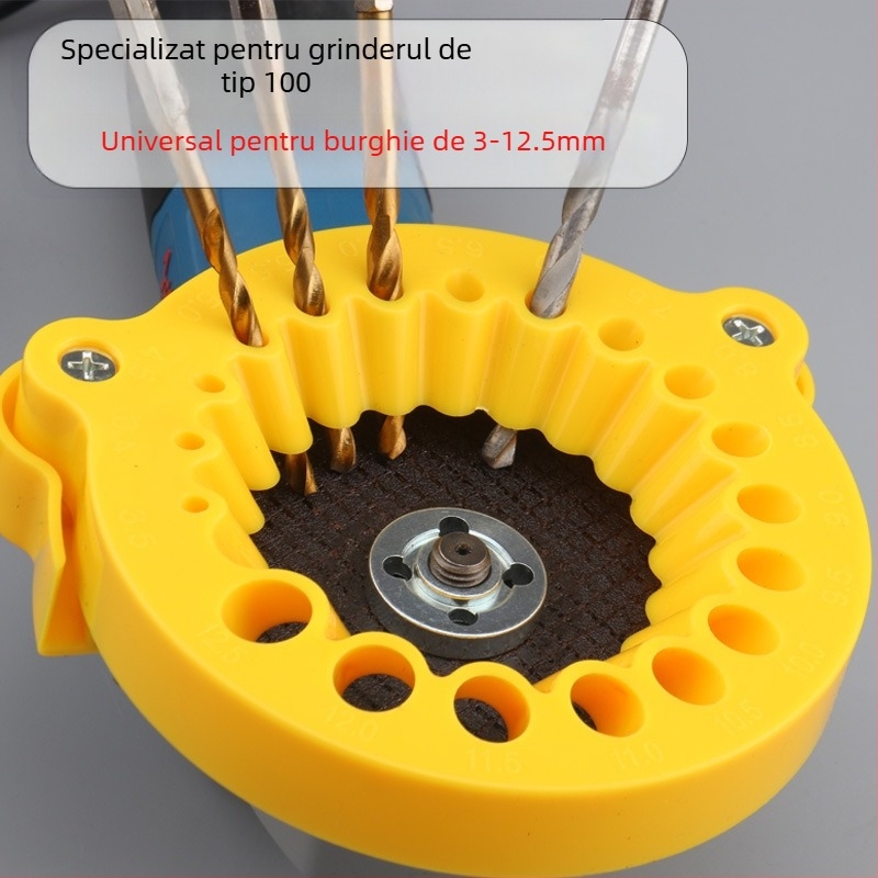 Mașină de șlefuit burghie spiral – portabilă, pentru burghie spiralate, reparație unghi, corp din plastic