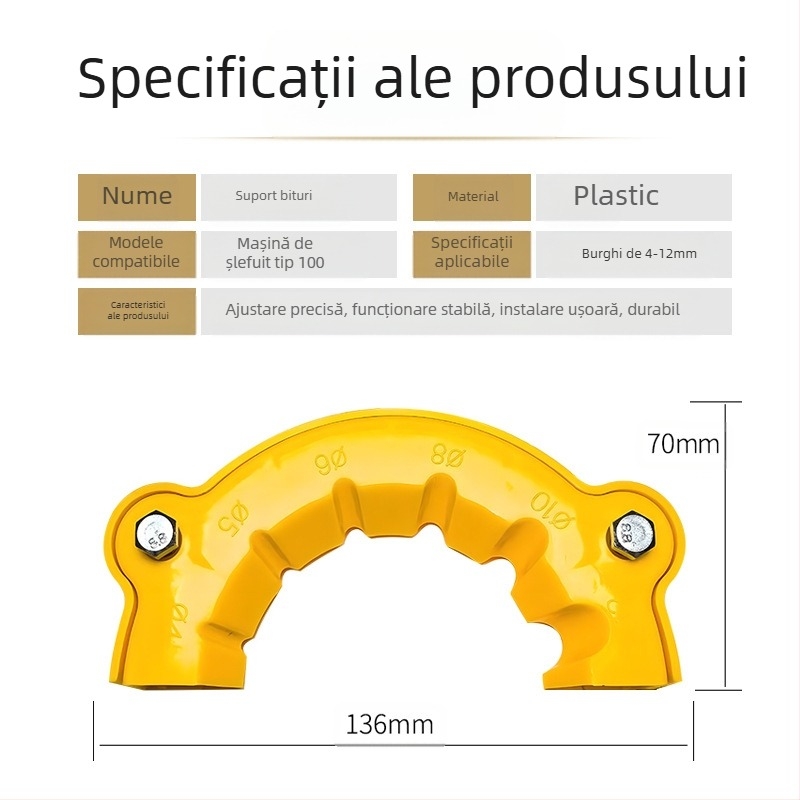 Mașină de șlefuit burghie spiral – portabilă, pentru burghie spiralate, reparație unghi, corp din plastic