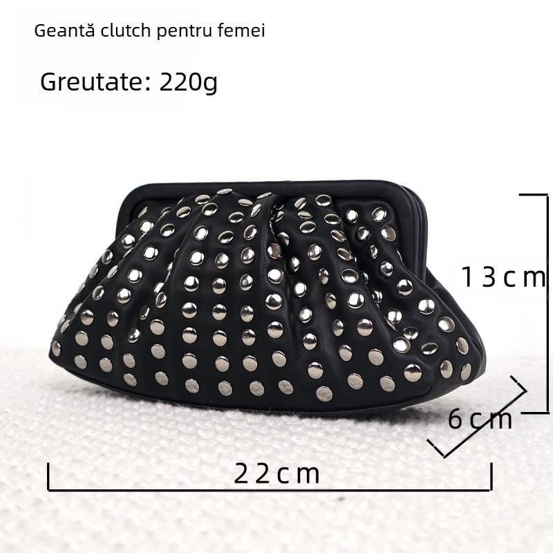 Geantă casual din PU pentru femei – formă dumpling, închidere magnetică, căptușeală poliester, buzunar pentru telefon