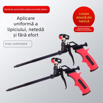 Pistol PTFE pentru spumă cu întrerupător și cap din cupru pentru spumă poliuretanică și sigilare; presiune maximă 200, debit maxim 0,5, distanță optimă de pulverizare 1000, material: aliaje/fier/cupru