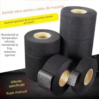 Bandă izolatoare pentru cablurile auto cu flanelă, rezistentă la temperaturi, uzură, ignifugă, izolare fonică, bază de polipropilenă (BOPP)