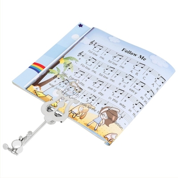 Stativ pentru note pentru piccolo – portabil, cu manetă reglabilă, material: fier, model: ZJ-12, ambalaj: pungă OPP