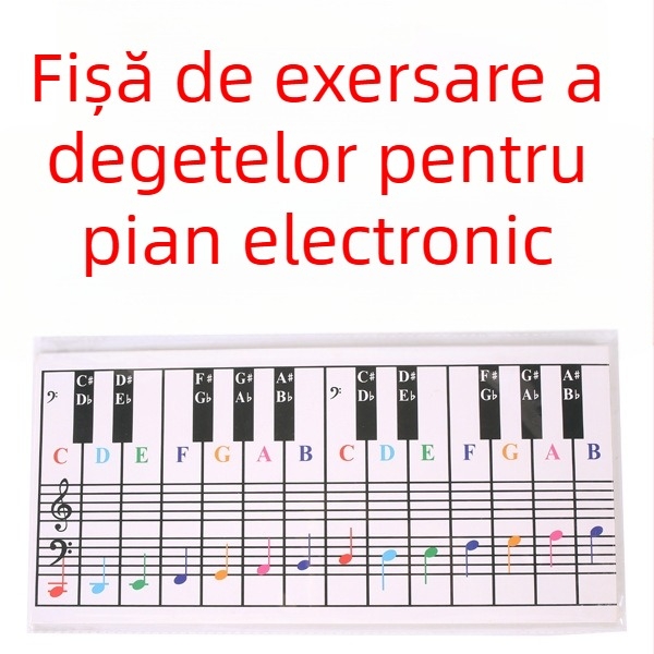 Carte de exerciții pentru degetele la claviatura pianului - PKC-0403, hârtie acoperită, ambalaj din plastic, brand Chuan mei