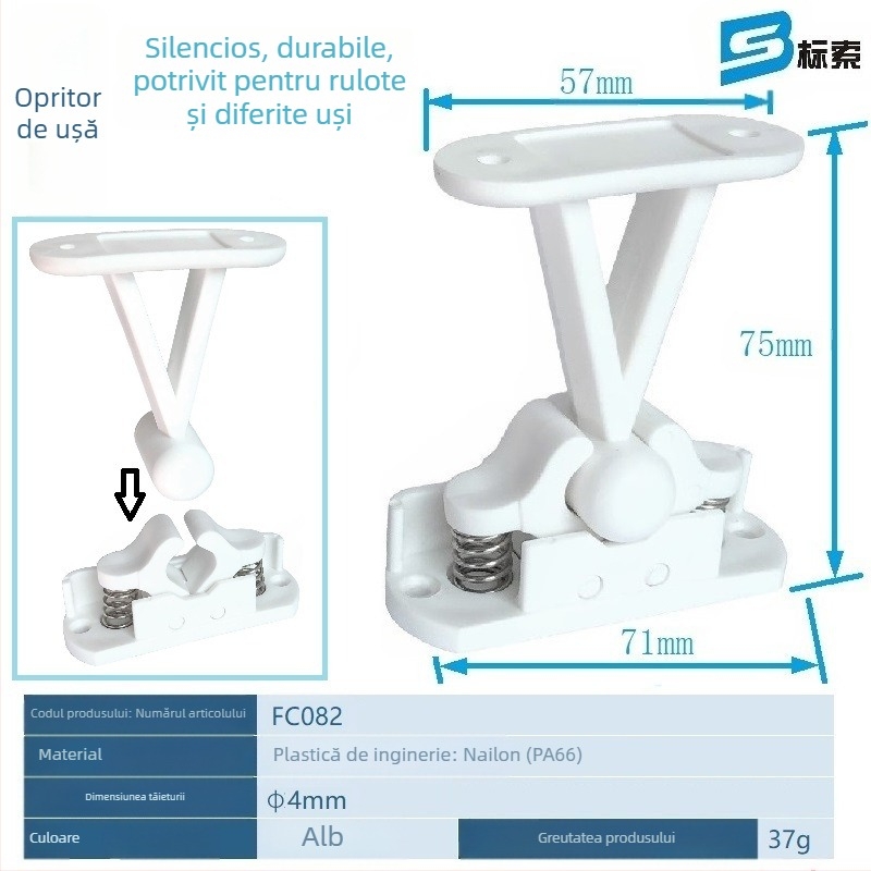 Bonso FC082 Cleme de ușă tip T din nylon întărit pentru uși și ferestre RV