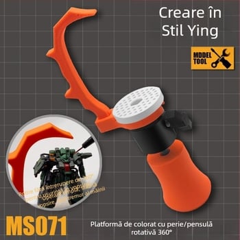 Mode Play Gundam Figure Model MS071, vopsit manual, rotație la 360° fără trepte, plastic