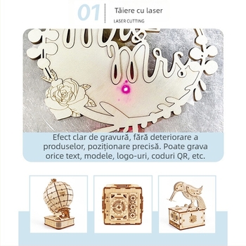 Model de avion din lemn - puzzle 3D DIY, personalizabil după desene, pentru vârsta 15-35