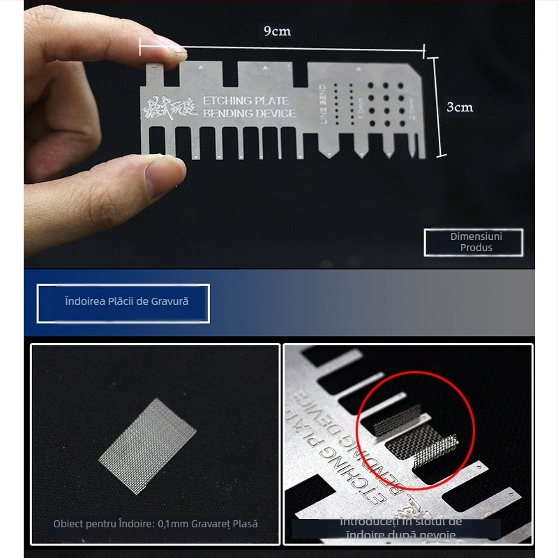 MS002 Pattern Play Foaie de gravură și clește de presare manuală, îndoirea țevilor din cupru, metal, greutate netă 1