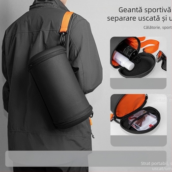 Geantă crossbody pentru sport, cu separare uscat-umed, PU ultra-ușoară, pentru sporturi în aer liber (Primăvara 2025)