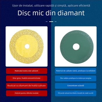 Disc diamant sudat pentru mașina de găurit electrică, potrivit pentru marmură, ceramică și jad; îndepărtarea rosturilor