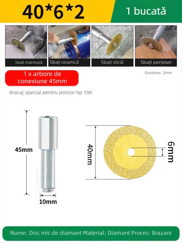 Disc diamant sudat pentru mașina de găurit electrică, potrivit pentru marmură, ceramică și jad; îndepărtarea rosturilor