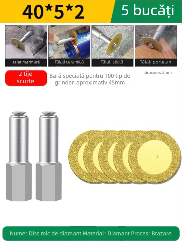 Disc diamant sudat pentru mașina de găurit electrică, potrivit pentru marmură, ceramică și jad; îndepărtarea rosturilor