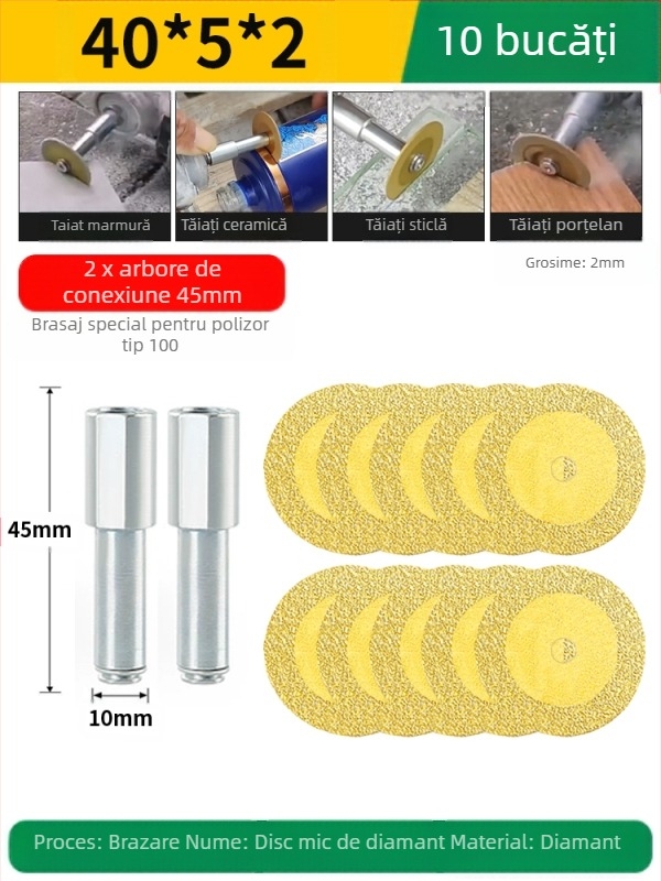 Disc diamant sudat pentru mașina de găurit electrică, potrivit pentru marmură, ceramică și jad; îndepărtarea rosturilor