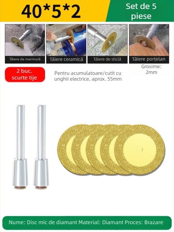 Disc diamant sudat pentru mașina de găurit electrică, potrivit pentru marmură, ceramică și jad; îndepărtarea rosturilor