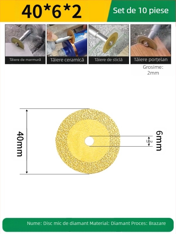 Disc diamant sudat pentru mașina de găurit electrică, potrivit pentru marmură, ceramică și jad; îndepărtarea rosturilor