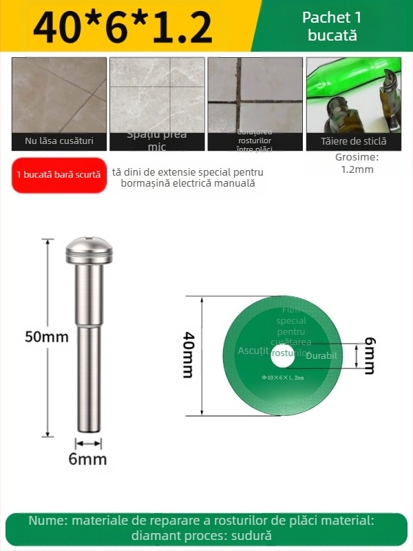 Disc diamant sudat pentru mașina de găurit electrică, potrivit pentru marmură, ceramică și jad; îndepărtarea rosturilor