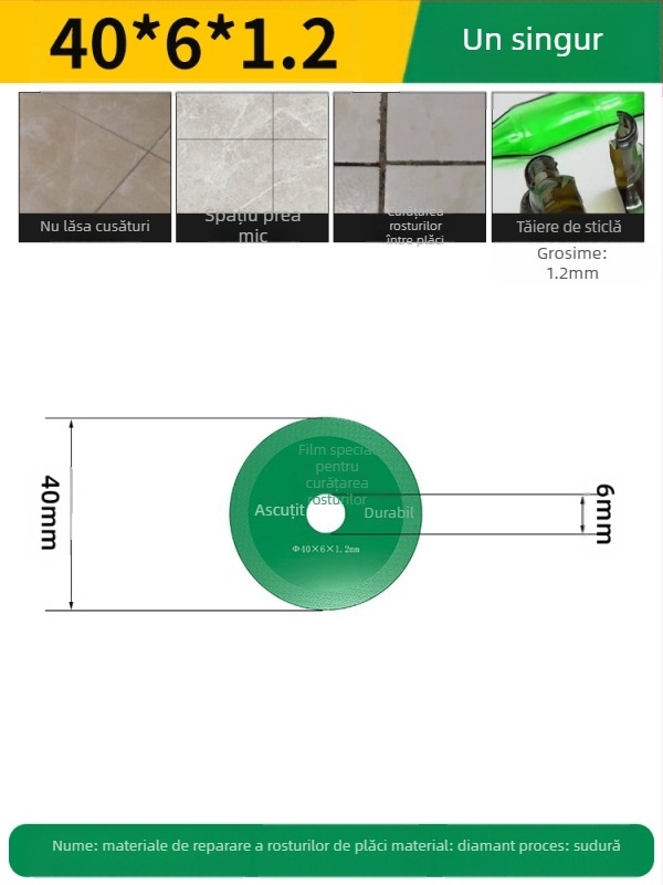 Disc diamant sudat pentru mașina de găurit electrică, potrivit pentru marmură, ceramică și jad; îndepărtarea rosturilor