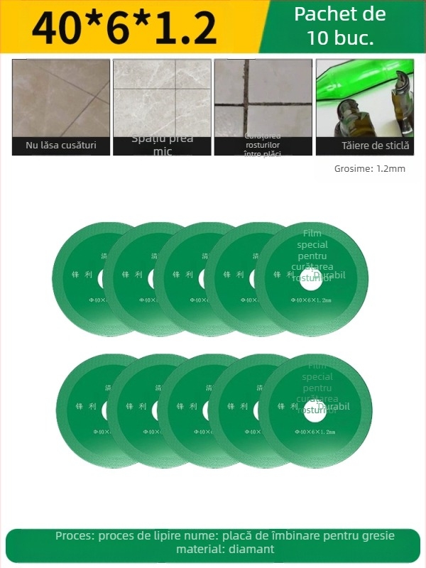 Disc diamant sudat pentru mașina de găurit electrică, potrivit pentru marmură, ceramică și jad; îndepărtarea rosturilor