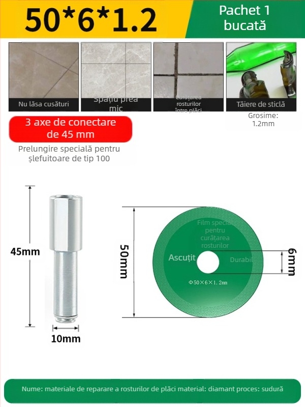 Disc diamant sudat pentru mașina de găurit electrică, potrivit pentru marmură, ceramică și jad; îndepărtarea rosturilor