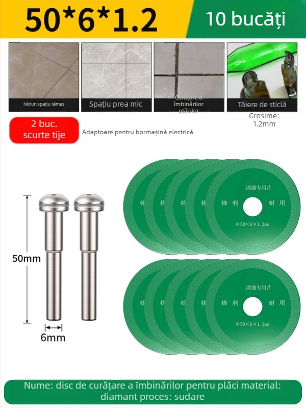 Disc diamant sudat pentru mașina de găurit electrică, potrivit pentru marmură, ceramică și jad; îndepărtarea rosturilor