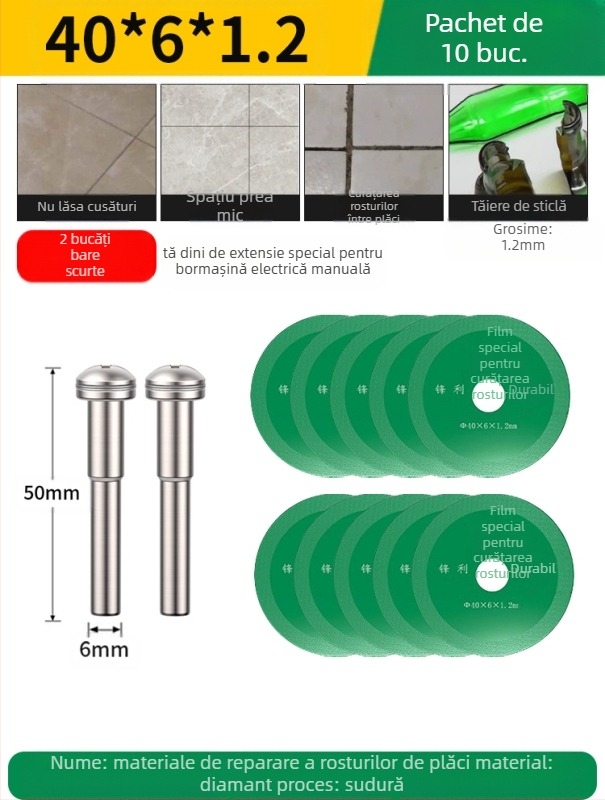 Disc diamant sudat pentru mașina de găurit electrică, potrivit pentru marmură, ceramică și jad; îndepărtarea rosturilor