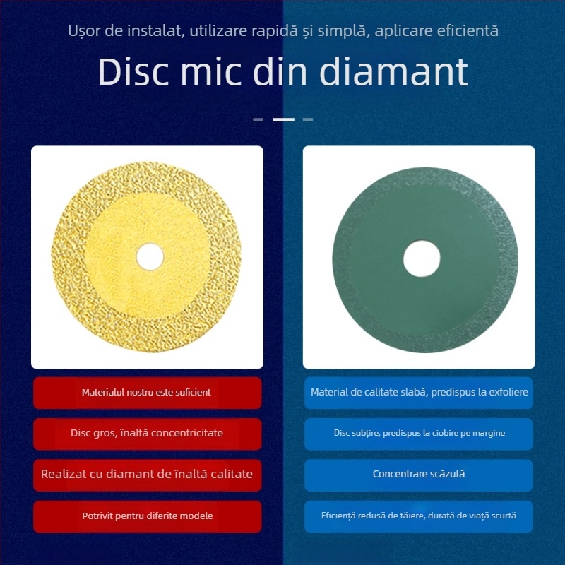 Disc diamant sudat pentru mașina de găurit electrică, potrivit pentru marmură, ceramică și jad; îndepărtarea rosturilor