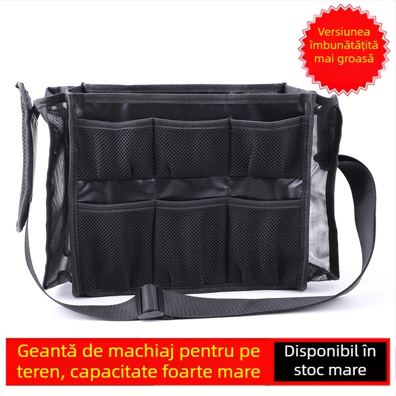 Geantă profesională de machiaj pentru artiști cu design de talie, rezistentă la pete, capacitate ultra-mare; conținut net: 300