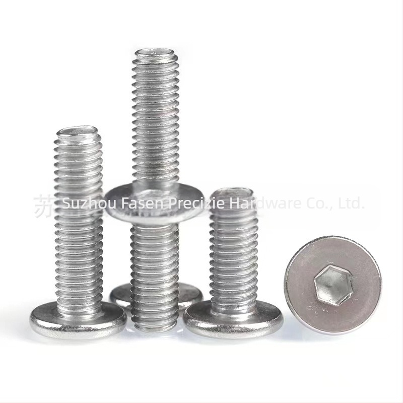 Șuruburi Fasseng cu cap plat hexagonal, A2-70, JB/ZQ 4352-2006