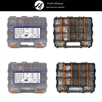 Set de șuruburi cu cap Phillips încrucișat și cap plat, 1575 bucăți, oțel inoxidabil 304, standard GB, A2-70