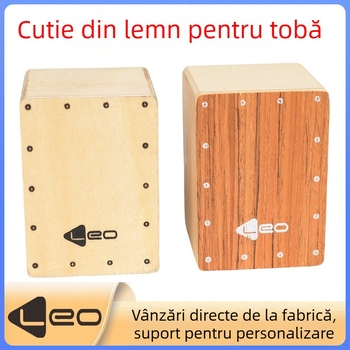leo SH10 Mini Cajon – Instrument de percuție din lemn cu nisip, set cu conductă de nisip și ou de nisip, ambalaj: pungă PE + card de hârtie