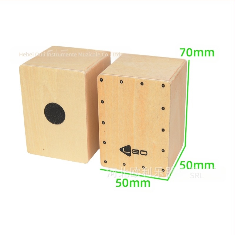 leo SH10 Mini Cajon – Instrument de percuție din lemn cu nisip, set cu conductă de nisip și ou de nisip, ambalaj: pungă PE + card de hârtie
