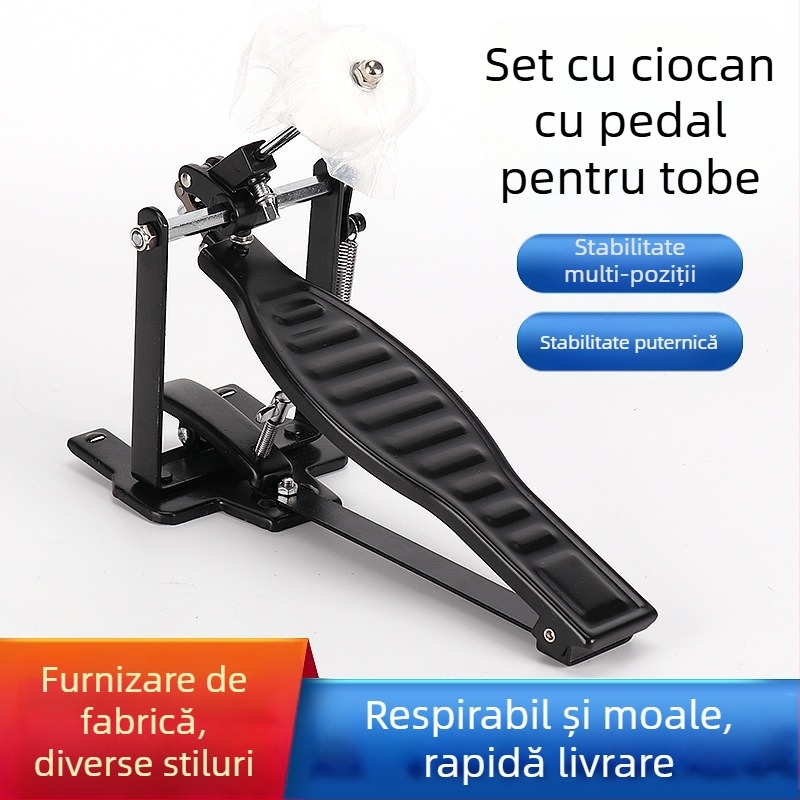 Peng Yu pedal bas pentru set de tobă, din aliaj de aluminiu și fier, pedală unică, model: Copiii calcă ciocanul