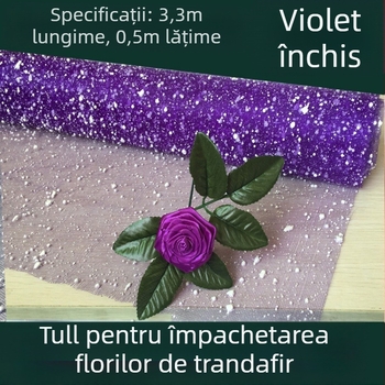 Material de ambalare pentru buchete cu fire de zăpadă spumoase, flori de mătase, zăpadă țesută, proces 3488641, pentru nunți și decor acasă