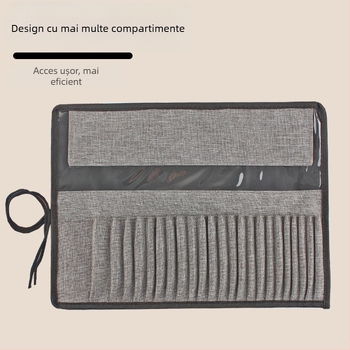 Rolă de pensule din poliester pentru 24 pensule (ulei, gouache și acuarelă)