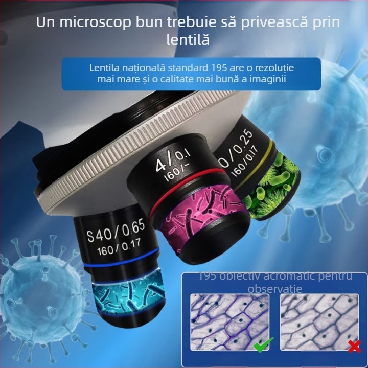 Microscop veterinar HD pentru analiza spermei și detectarea agenților patogeneni la câini, porci și pești (nivel de laborator)