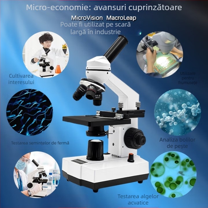 Microscop veterinar HD pentru analiza spermei și detectarea agenților patogeneni la câini, porci și pești (nivel de laborator)