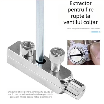 Extractor de filet pentru robinet unghiular – tip extensie, oțel inoxidabil; Utilizare: Unelte pentru gospodărie; Marcă: Altă