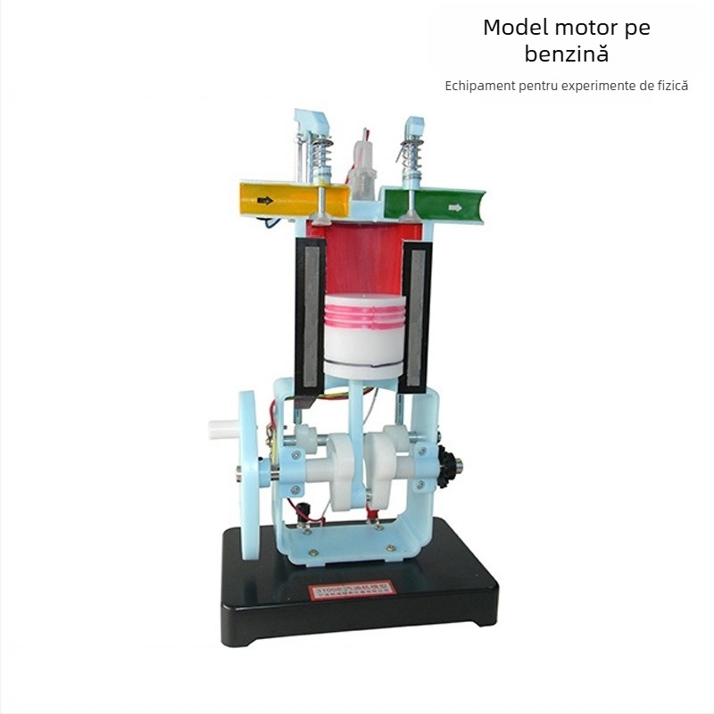 Model de motor pe benzină și motor diesel – model de motor cu ardere internă, patru timpi, pentru experimente de fizică la gimnaziu, construcție metalică, 20 bucăți în cutie.