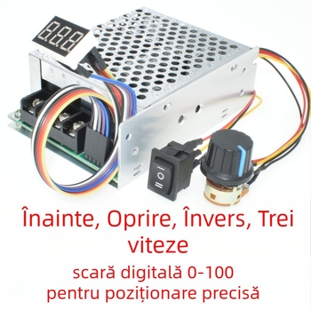 Regulator motor DC cu PWM înainte și înapoi, afișaj digital, 10–55V, 60A vârf / 40A continuu