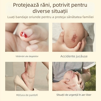 Plasture adeziv cu desene animate, impermeabil pentru copii, de unică folosință, material PE moale, 100 buc./cutie, marca Miaoqiling