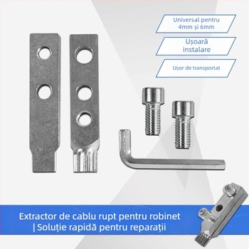 Extractor multifuncțional pentru șuruburi rupte și filete la robinete și țevi, compatibil cu polizor unghiular electric, 24V
