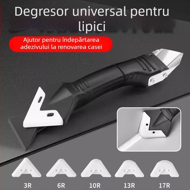Set de unelte pentru etanșare cu racletă și spatulă de netezire – Material plastic/metal, pentru decor interior
