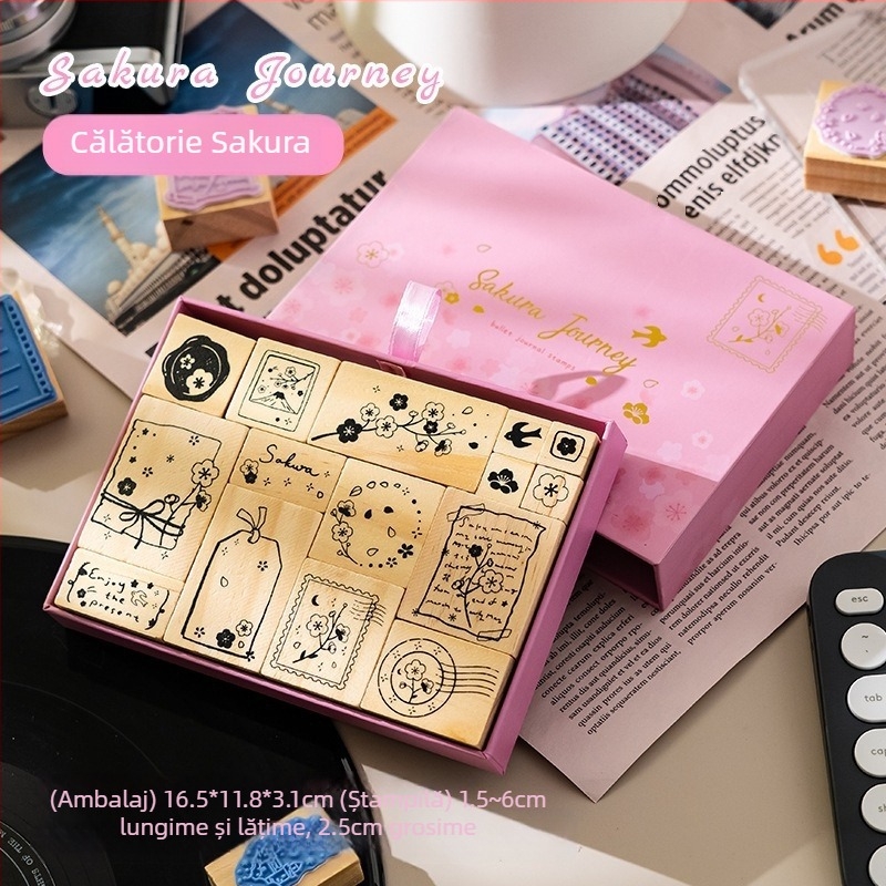 Ștampilă de jurnal din lemn – ștampilă decorativă, model Seal; material: lemn; categorie: ștampilă; scop: decorare; cadou potrivit ca dar de afaceri