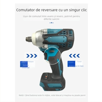 Cheie cu impact fără peri, baterie Li-ion reîncărcabilă, 21V, cuplu 350 Nm, greutate 1,06 kg