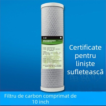 Element filtrant pentru purificator de apă, bloc CTO din cărbune activ comprimat, filtrare prin aspirație