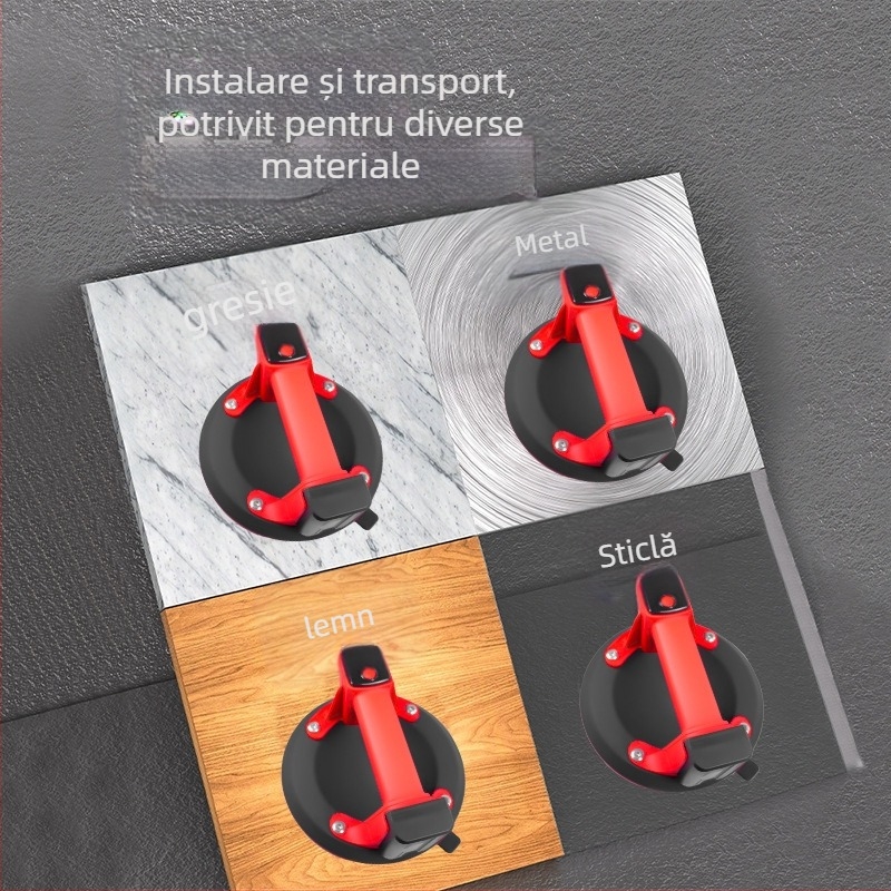 Ridicător cu ventuză electrică, cu afișaj digital, pentru plăci și sticlă, reumplere automată a aerului, înaltă putere, manipulare grea